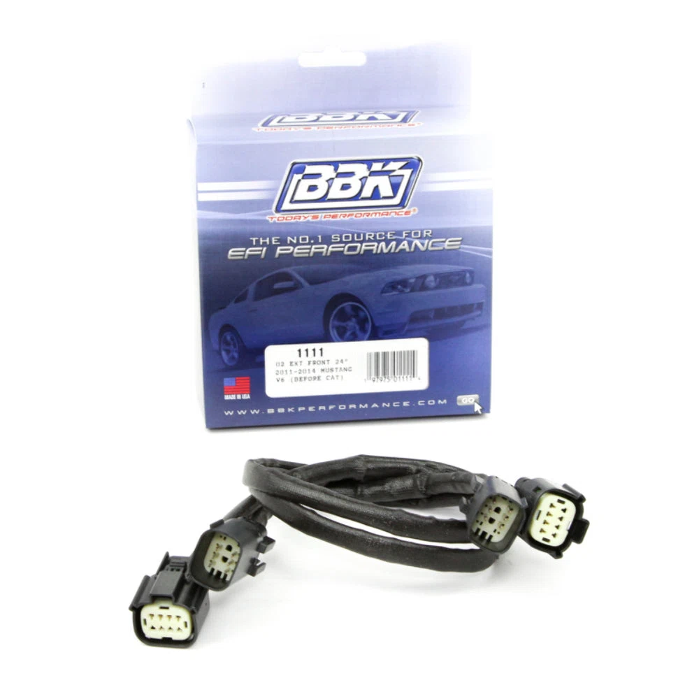Fits 2011-2014 Mustang V6 3.7L Front O2 Extensions- 24In (Pair)-1111